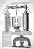 Old 1867 Paris Exhibition Double Cylinder Steam Hammer Thwaites Carbu Victorian