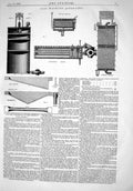 Old 1867 Gas Washing Apparatus Instruments Extraction Ammonia Gas And Victorian