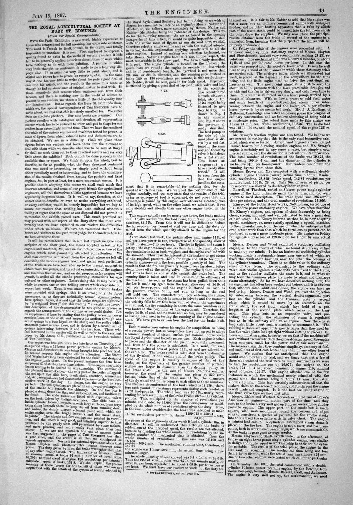 Old 1867 Agricultural Society Bury St. Edmunds Portable Expansive Eng Victorian