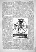 Old 1867 Engineering Hawkes Spencers Corn Drill Machinery Agriculture Victorian