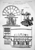 Old 1867 Oscillating Paddle Engines Steamer Berbice Hawthorn Engineer Victorian