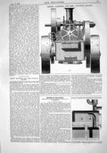 Old Print 1867 Ransomes Sims Traction Engine Boiler Machinery Engineering 19th