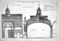 Old Print 1867 Metropolitan Meat Poultry Market Horace Jones Architecture 19th