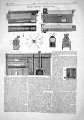 Antique Old Print 1867 Grain Drying Apparatus Agriculture Machinery Engineer