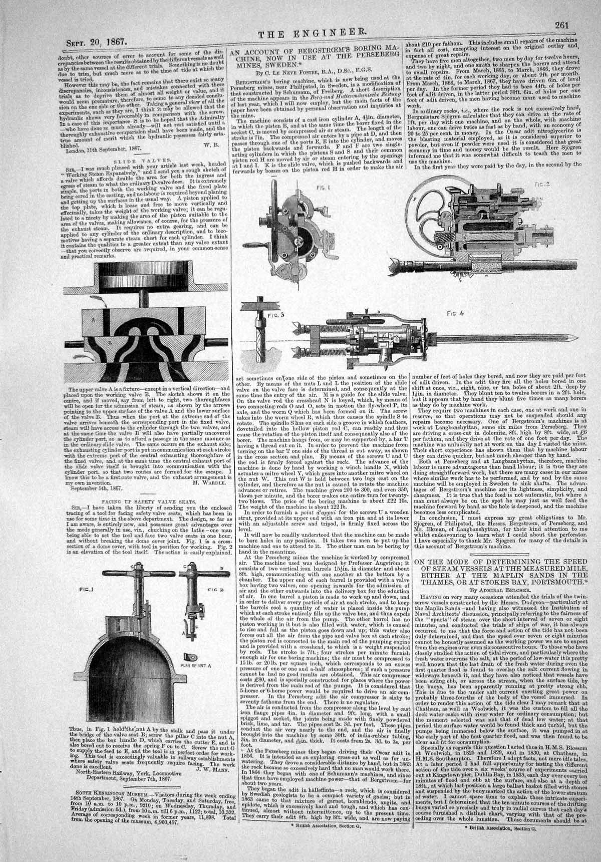 Old 1867 Bergstroem Boring Machine Perseberg Mines Sweden Instruments Victorian