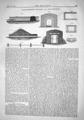 Old Print 1867 Embankment Works Bourgneue Machinery Diagrams Tidal Lands 19th