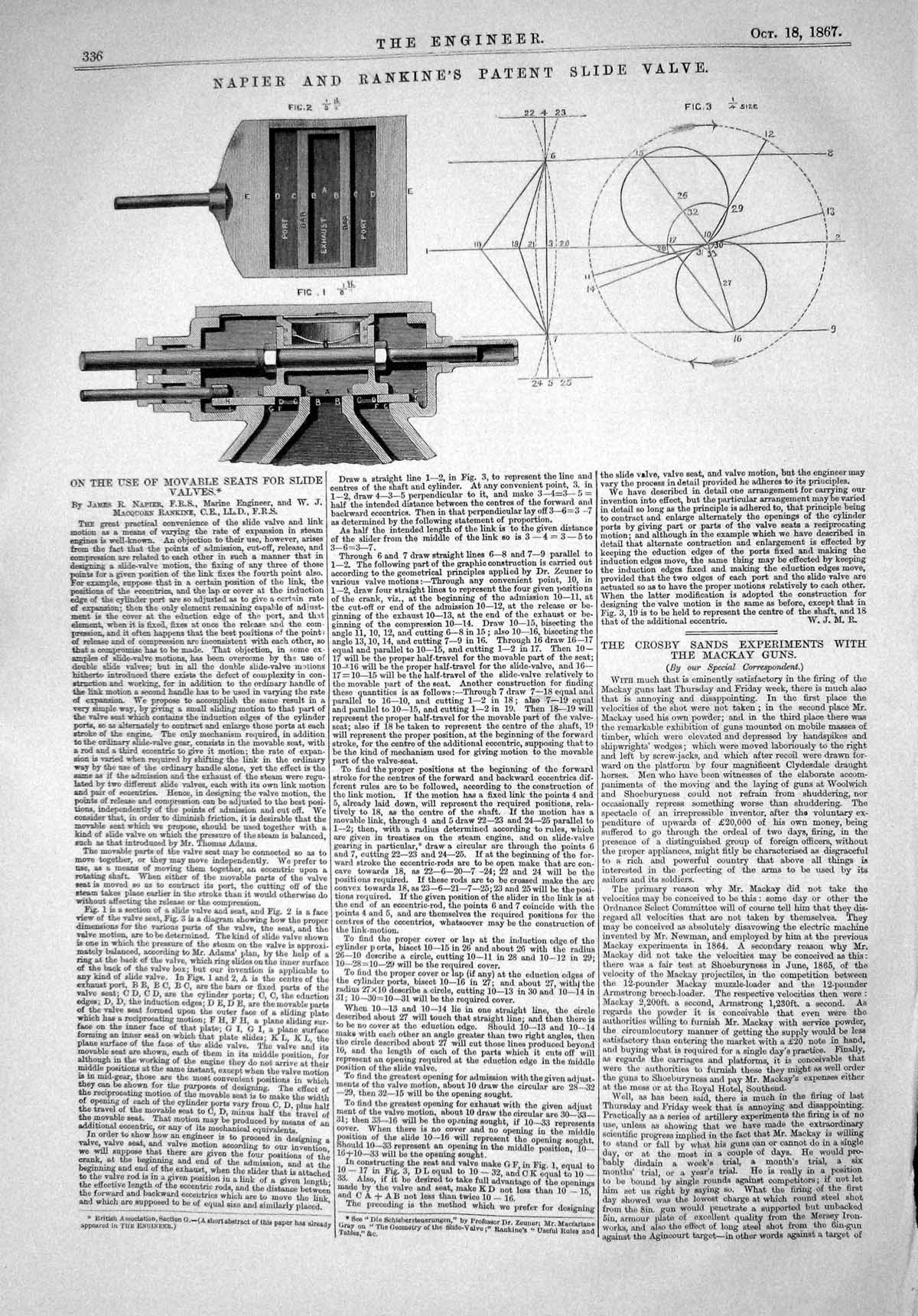 Old 1867 Napier Rankine'S Patent Slide Valve Diagrams Machinery Engin Victorian