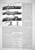 Original Old Antique Print 1867 Fosbery Rifle War Gun Weapon Engineer Victorian