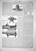 Antique Old Print 1867 Smithfield Show Agriculture Machinery Vertical Pulleys