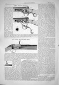 Original Old Antique Print 1867 Soper Rifle Carter Edwards Weapon Gun Engineer