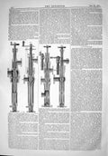 Original Old Antique Print 1867 Engineering Steam Exhaust Pipes Inside Boilers