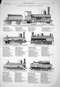 Old 1867 Locomotive Train Bavaria Paris France Cail Map Low Bradfield Victorian