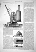 Old 1867 Steam Cranes Dallman Forge Company Warrington Mountain Morta Victorian