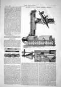 Old 1868 Millers Angular Radial Drilling Machine Machinery Engineerin Victorian