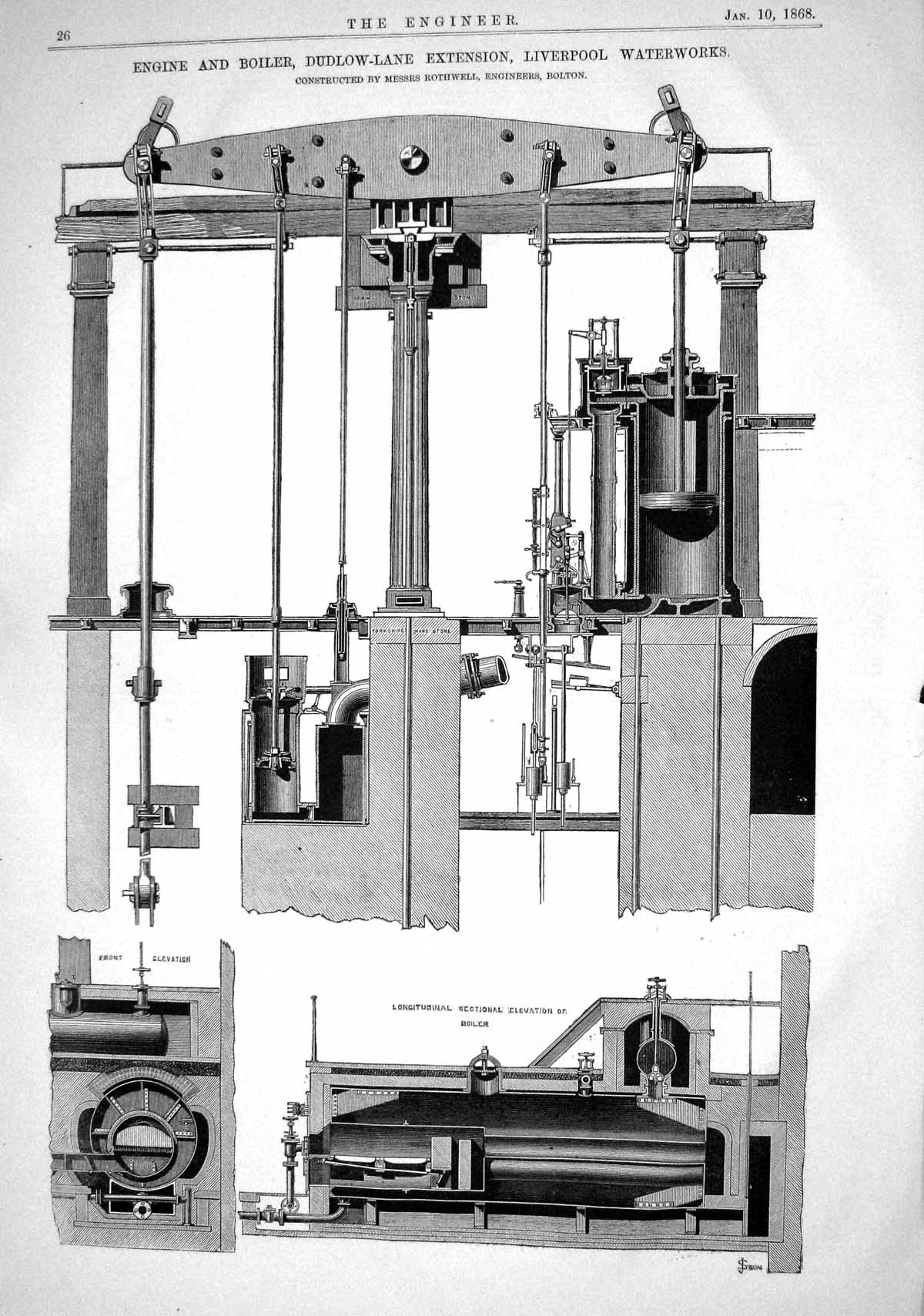 Old 1868 Engine Boiler Dudlow Lane Extension Liverpool Waterworks Rot Victorian