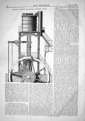 Old Print 1868 Blowing Engine Messrs Cockrill Liege Machinery Engineering 19th