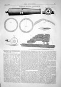 Old 1868 Spanish Rifled Ordnance Instruments War Material Paris Exhib Victorian