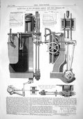 Old 1868 Valve Gear Steamship London H.M.S. Shearwater Hawthorn Engin Victorian