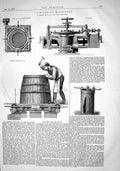 Old 1868 Cask Making Machinery Mcdowall Johnstone Electric Marine Buo Victorian