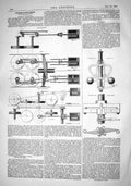 Antique Print 1868 Diagrams Half Elevation Resistance Governor Instruments 19th