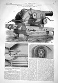 Old 1868 Muzzle Pivoting Gun Carriages Shaw Mallet War Artillery Mach Victorian