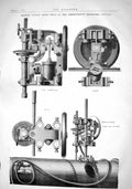 Old 1868 Browns Patent Steam Drill Perseverance Ironworks Lincoln Mac Victorian