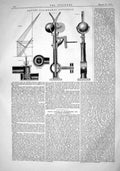 Antique Old Print 1868 Davey'S Isochronal Governor Instruments Engineering 19th
