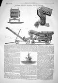 Old 1868 Ransomes Thrashing Machinery Hot Countries Instruments Engin Victorian
