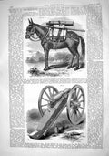 Old 1868 Artillery War Material International Exhibition Paris Horse Victorian