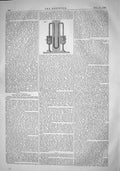 Old Antique Print 1868 U-Bend Thermometer Instrument Engineering Drawing 19th