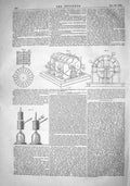 Antique Print 1868 Engineering Instruments Induction Machines Langley Mills