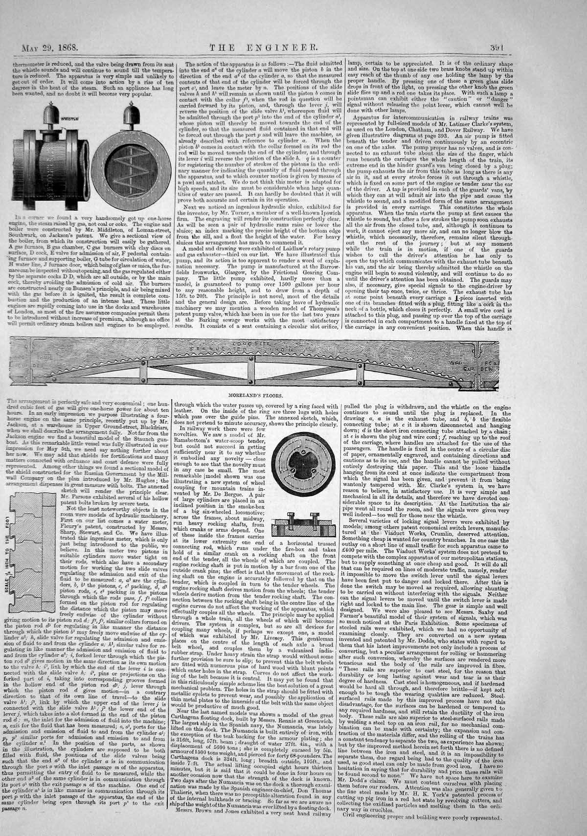 Old 1868 Whistle Morelands Floors Corrugator Steam Engine Governor Th Victorian