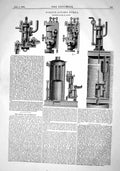 Old 1868 Direct Acting Pumps Machinery Instruments Davey Engineering Victorian