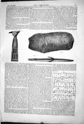 Old Print 1868 Paris Exhibition Axe Circassian Thrashing Machine Drawing 19th