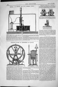 Old 1868 Wilson Cooking Range Bourdon Steam Compressed Air Engine Sas Victorian