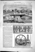 Old 1868 Debouchement Canals St. Maur Marne River Waterworks Engineer Victorian
