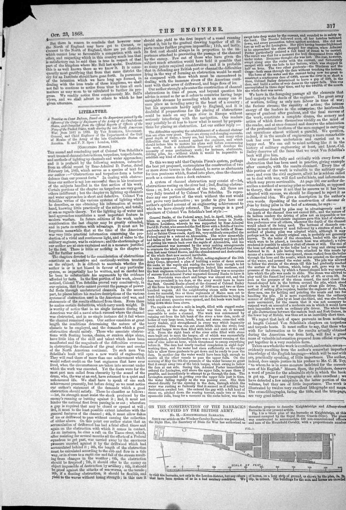 Old 1868 Construction Barracks British Army Knightsbridge Steamship E Victorian