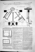 Old 1868 Details Valve Gear 300 Horse Power Engines Turkish Governmen Victorian