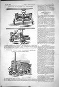 Old 1868 Bullock Pump Colonies Combined Engine Thrashing Machine Garv Victorian