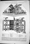 Old 1869 Diagonal Twin-Screw Engines 100-Horse Power Dudgeon Engineer Victorian