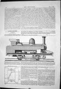 Old 1869 Mountain Locomotives Train Railway Engines Intercommunicatio Victorian