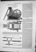 Old 1869 Emery Crushing Machine Goodman Whitehouse Patent Boring Bits Victorian