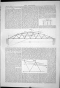 Antique Old Print 1869 Elementary Papers Construction Diagrams Engineering 19th