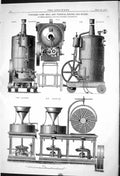 Old 1869 Portable Corn Mill Vertical Engine Boiler Machinery Marshall Victorian