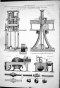 Old 1869 Frazier Patent Saw Frame Ransome Bench Machinery Engineering Victorian