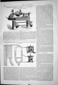 Old 1869 Nut Making Machine Gwynne High-Pressure Combustion Propeller Victorian