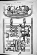 Old 1869 Twin-Screw Engines Turkish Ship Moyini Zaffer Hodgson Titani Victorian