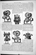 Antique Print 1870 Cleveland Patent Nut Bolt Company Machinery Engineering 19th
