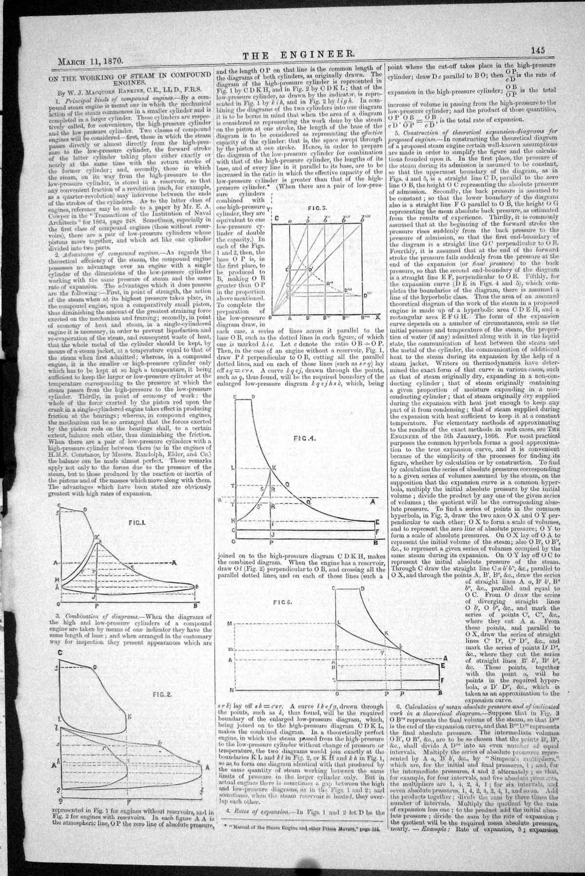 Antique Print 1870 Working Steam Compound Engines Macquorn Rankine Diagrams