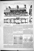 Old Print 1870 Holborow Goods Locomotives Train Railways Buoys Deep Water 19th